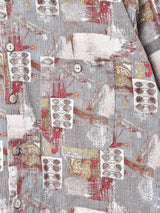 総柄 長袖シャツ