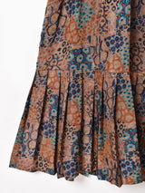 アメリカ製 アニマル柄 ノーカラー 長袖ワンピース