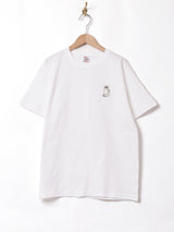 【2色展開】ワンポイント キャット 刺繍 Tシャツ