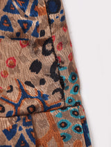 アメリカ製 アニマル柄 ノーカラー 長袖ワンピース