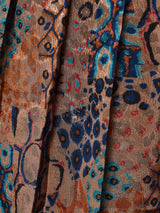 アメリカ製 アニマル柄 ノーカラー 長袖ワンピース