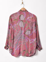 総柄 長袖シャツ