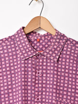 総柄 長袖シャツ