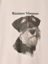 【2色展開】 シュナウザー ドッグプリントTシャツ