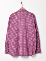 総柄 長袖シャツ