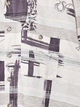 織り 総柄 長袖シャツ