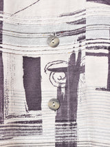 織り 総柄 長袖シャツ