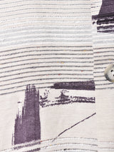 織り 総柄 長袖シャツ