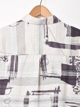 織り 総柄 長袖シャツ