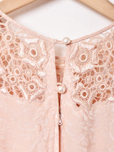 織柄 シルク 長袖ワンピース