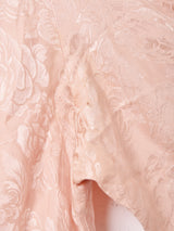 織柄 シルク 長袖ワンピース