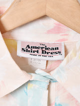 アメリカ製 ペールトーン 総柄 長袖ワンピース