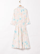 アメリカ製 ペールトーン 総柄 長袖ワンピース