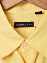 織り柄 半袖リネンシャツ