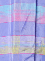 ストライプ ノーカラー 7分袖ワンピース