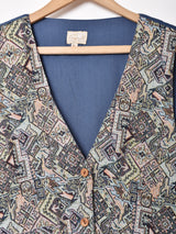 総柄 ゴブラン織り ベスト