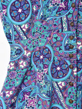 LizClaibone 総柄 ノーカラー 長袖ワンピース