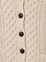 アイルランド製 襟付き アランニットカーディガン