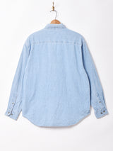 ミッキー刺繍 長袖デニムシャツ