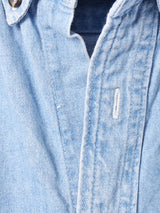 ミッキー刺繍 長袖デニムシャツ