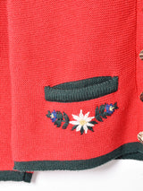 花刺繍 チロルカーディガン