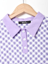 【4色展開】Meridian チェック柄 ポロトップス