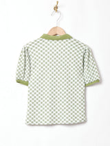 【4色展開】Meridian チェック柄 ポロトップス