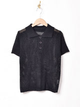 【3色展開】Meridian メッシュポロトップス