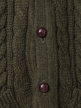 イングランド製 ケーブルニットカーディガン