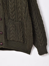 イングランド製 ケーブルニットカーディガン