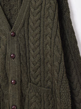 イングランド製 ケーブルニットカーディガン