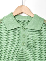 【3色展開】Meridian メッシュポロトップス