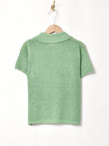 【3色展開】Meridian メッシュポロトップス