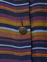 アメリカ製 マルチボーダー 長袖 シャツワンピース