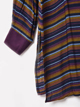 アメリカ製 マルチボーダー 長袖 シャツワンピース