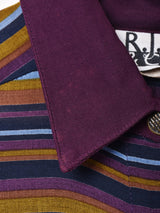 アメリカ製 マルチボーダー 長袖 シャツワンピース