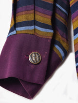 アメリカ製 マルチボーダー 長袖 シャツワンピース