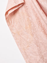 織柄 シルク 長袖ワンピース