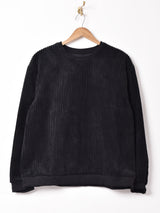 【4色展開】Backers ストライプ ベロア リブトップス