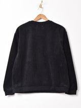 【4色展開】Backers ストライプ ベロア リブトップス