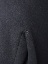 ファー袖 ノーカラーウールコート