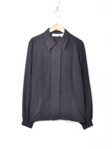 長袖 シアーブラウス