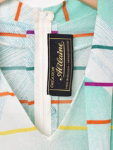 ベルト付き 長袖ボウタイワンピース