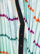 ベルト付き 長袖ボウタイワンピース