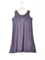 後染め カットワーク刺繍 ノースリーブナイティドレス