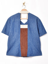 イギリス製 バックオープン 半袖シャツ