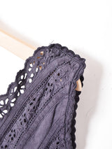 後染め カットワーク刺繍 ノースリーブナイティドレス