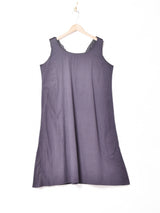 後染め カットワーク刺繍 ノースリーブナイティドレス