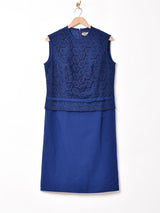 スリーブレス レースワンピース