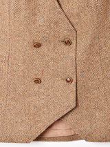 へリンボーン ネップ ダブルボタンベスト